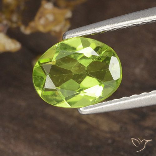 1.19ct Natural Verde médio Peridoto, oval, VS