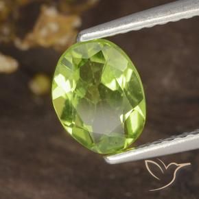 Peridoto Verde médio Natural 1.19ct, oval, VS