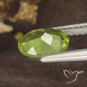 Peridoto Verde médio Natural 1.19ct, oval, VS