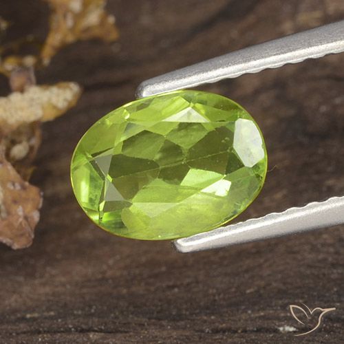 1.20ct Natural Verde amarelado vivo Peridoto, oval, VS
