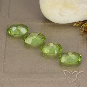 Pedras preciosas de Peridoto verde vivo natural de 5.07 ct, oval, VS