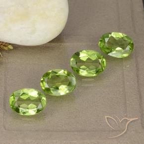 Pedras preciosas de Peridoto verde vivo natural de 4.77 ct, oval, VS
