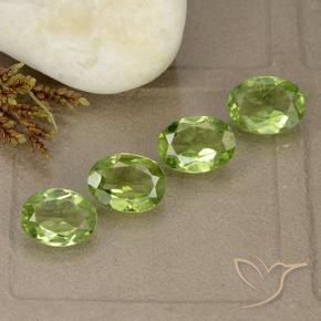 Pedras preciosas de Peridoto Verde Vivo Claro natural de 4.15 ct, oval, VS