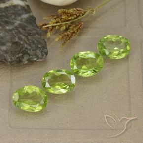 Pedras preciosas de Peridoto Verde médio natural de 4.29 ct, oval, VS