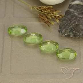 Pedras preciosas de Peridoto Verde médio natural de 4.29 ct, oval, VS