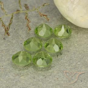 Pedras preciosas de Peridoto verde vivo natural de 3.09 ct, Redondo, VVS-VS