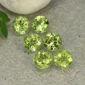 Pedras preciosas de Peridoto Verde amarelado natural de 2.87 ct, Redondo, VVS-VS