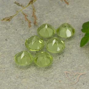 Pedras preciosas de peridoto verde natural de 3,11 ct, corte redondo, VVS-VS