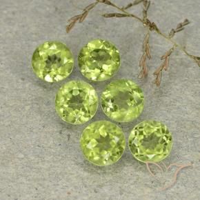 Pedras preciosas de Peridoto Verde médio natural de 2.85 ct, Redondo, VVS-VS