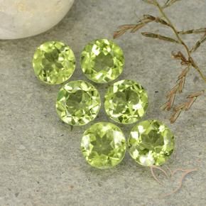 Pedras preciosas de Peridoto Verde amarelado natural de 2.65 ct, Redondo, VVS-VS