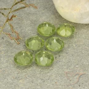 Pedras preciosas de Peridoto Verde amarelado natural de 2.65 ct, Redondo, VVS-VS