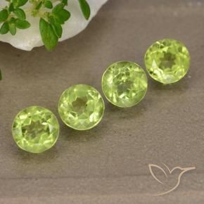 Pedras preciosas de Peridoto Verde médio natural de 2.14 ct, Redondo, VVS-VS