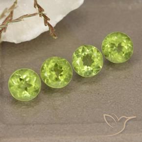 Pedras preciosas de Peridoto Verde médio natural de 2.01 ct, Redondo, VVS-VS