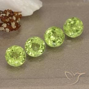Pedras preciosas de Peridoto Verde médio natural de 2.32 ct, Redondo, VVS-VS