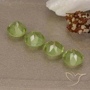 Pedras preciosas de Peridoto Verde médio natural de 2.32 ct, Redondo, VVS-VS