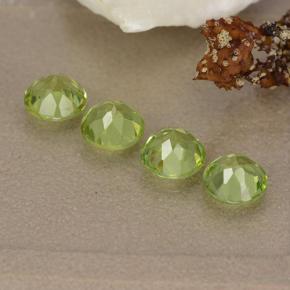 Pedras preciosas de peridoto verde natural de 1,99 ct, corte redondo, VVS-VS