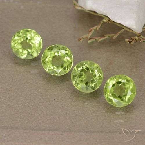2.05ctw Natural Verde médio Peridoto, Redondo, VVS-VS