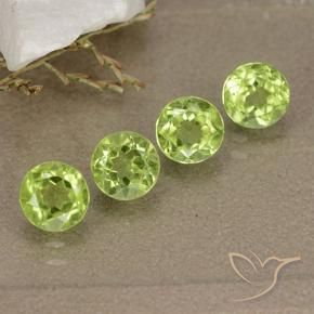 Pedras preciosas de Peridoto Verde médio natural de 2.05 ct, Redondo, VVS-VS