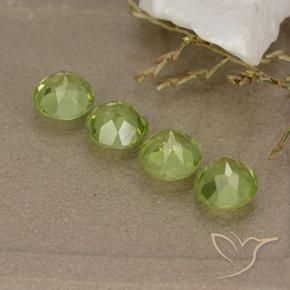 Pedras preciosas de Peridoto Verde médio natural de 2.05 ct, Redondo, VVS-VS