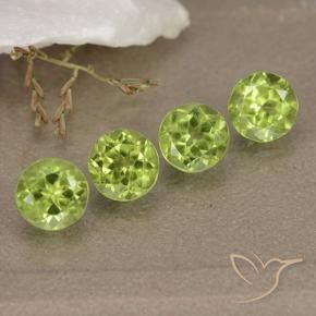 Pedras preciosas de Peridoto verde vivo natural de 2.13 ct, Redondo, VVS-VS