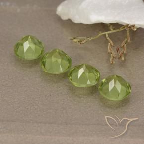 Pedras preciosas de Peridoto verde vivo natural de 2.13 ct, Redondo, VVS-VS