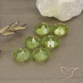 Pedras preciosas de Peridoto Verde amarelado natural de 2.82 ct, Redondo, VVS-VS