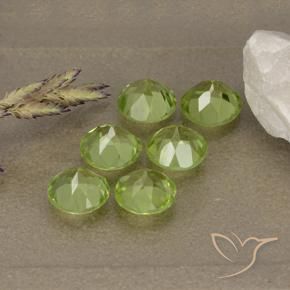 Pedras preciosas de Peridoto verde vivo natural de 3.33 ct, Redondo, VVS-VS