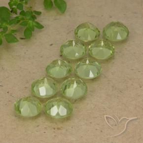 Pedras preciosas de Peridoto Verde Vivo Claro natural de 5.17 ct, Redondo, VVS-VS