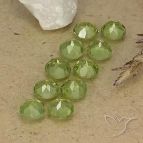 Pedras preciosas de Peridoto Verde médio natural de 4.60 ct, Redondo, VVS-VS
