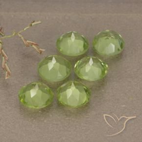 Pedras preciosas de Peridoto Verde Vivo Claro natural de 2.86 ct, Redondo, VVS-VS