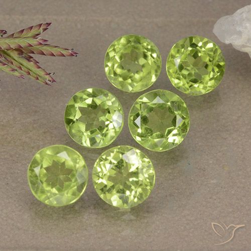 2.98ctw Natural Luz verde Peridoto, Redondo, VVS-VS