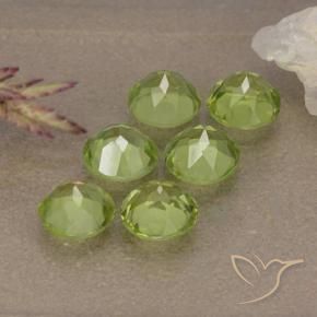 Pedras preciosas de Peridoto Luz verde natural de 2.98 ct, Redondo, VVS-VS