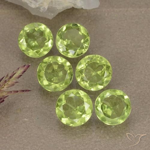 Pedras preciosas de Peridoto Luz verde natural de 2.75 ct, Redondo, VVS-VS