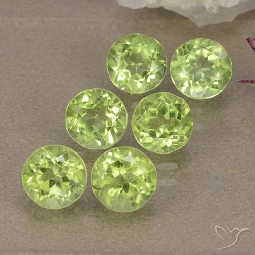 3.14ctw Natural Luz verde Peridoto, Redondo, VVS-VS
