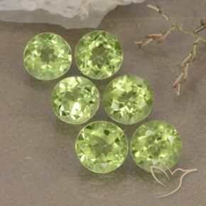 Pedras preciosas de Peridoto Verde Vivo Claro natural de 2.98 ct, Redondo, VVS-VS