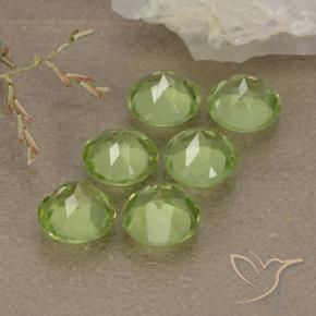 Pedras preciosas de Peridoto Verde Vivo Claro natural de 2.98 ct, Redondo, VVS-VS
