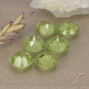Pedras preciosas de Peridoto Verde Vivo Claro natural de 3.17 ct, Redondo, VVS-VS