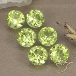 Pedras preciosas de Peridoto Luz verde natural de 2.92 ct, Redondo, VVS-VS