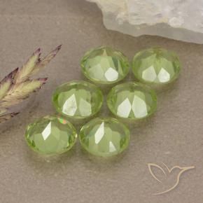 Pedras preciosas de Peridoto Luz verde natural de 2.92 ct, Redondo, VVS-VS