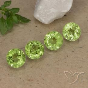 Pedras preciosas de Peridoto verde vivo natural de 2.27 ct, Redondo, VVS-VS