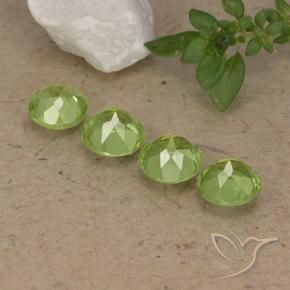 Pedras preciosas de Peridoto verde vivo natural de 2.27 ct, Redondo, VVS-VS