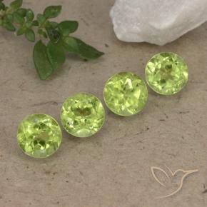 Pedras preciosas de Peridoto Verde Vivo Claro natural de 2.13 ct, Redondo, VVS-VS