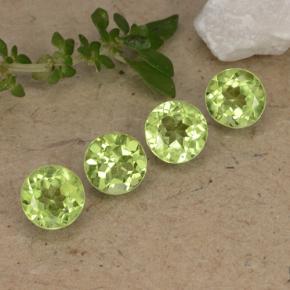 Pedras preciosas de peridoto verde natural de 2,06 ct, corte redondo, VVS-VS