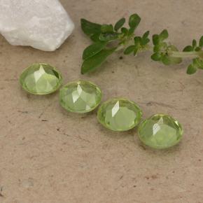 Pedras preciosas de peridoto verde natural de 2,06 ct, corte redondo, VVS-VS