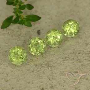 Pedras preciosas de Peridoto Verde Vivo Claro natural de 1.95 ct, Redondo, VVS-VS