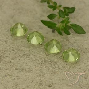 Pedras preciosas de Peridoto Verde Vivo Claro natural de 1.95 ct, Redondo, VVS-VS