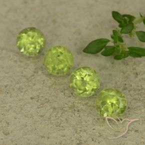 Pedras preciosas de Peridoto Verde amarelado natural de 2.21 ct, Redondo, VVS-VS
