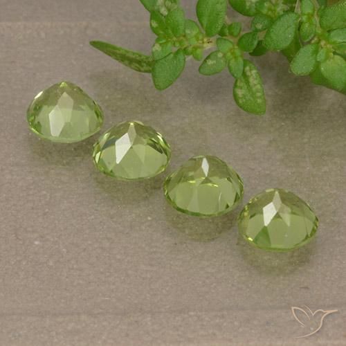 Pedras preciosas de Peridoto Verde Vivo Claro natural de 1.80 ct, Redondo, VVS-VS