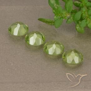 Pedras preciosas de Peridoto Verde Vivo Claro natural de 1.58 ct, Redondo, VVS-VS