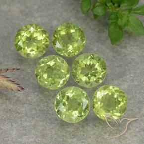 Pedras preciosas de Peridoto Verde Vivo Claro natural de 2.61 ct, Redondo, VVS-VS